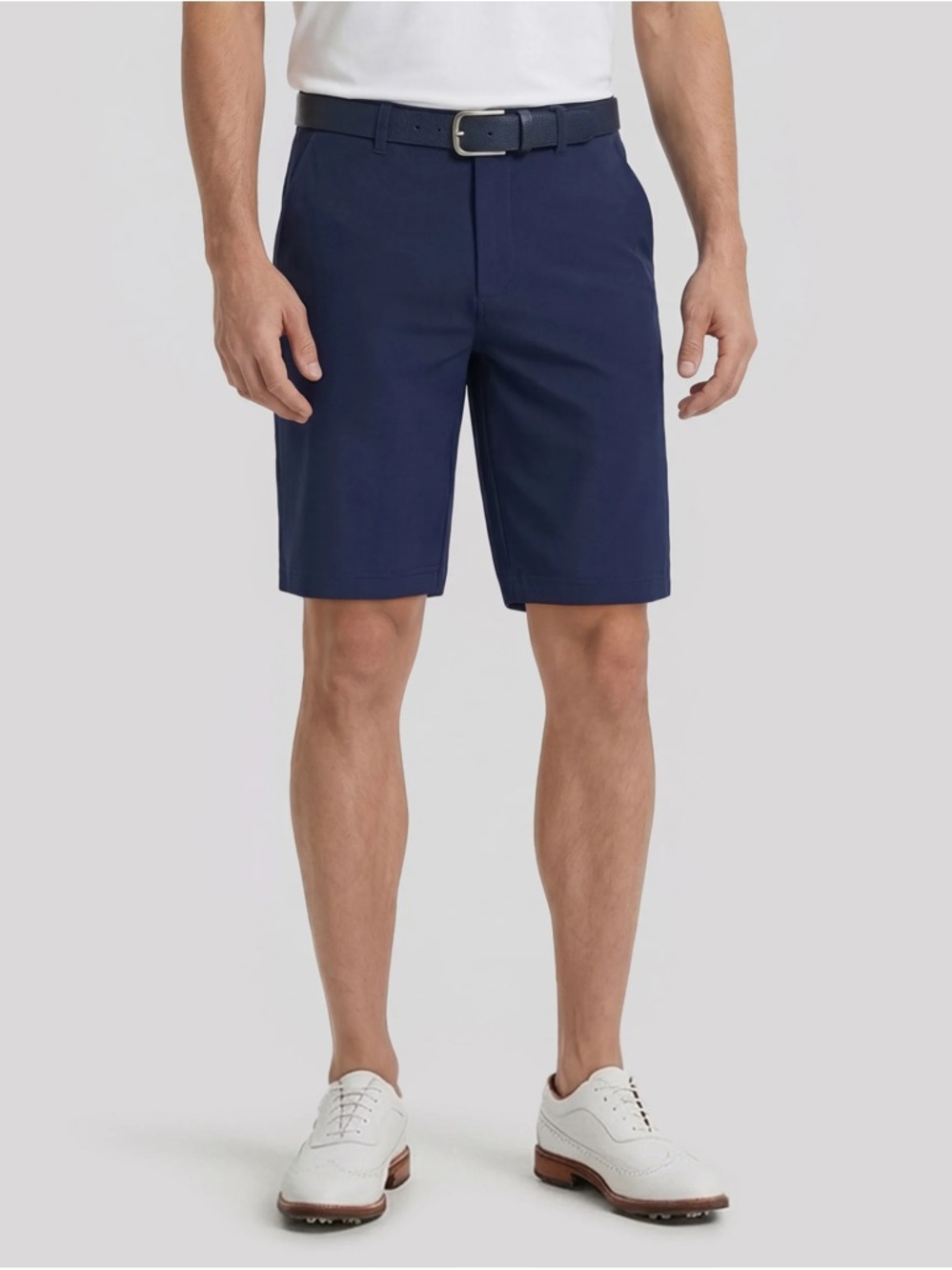Nicklaus Men's Navy Blue Athletic Golf Shorts 33W 10" Inseam Stretch Polyester